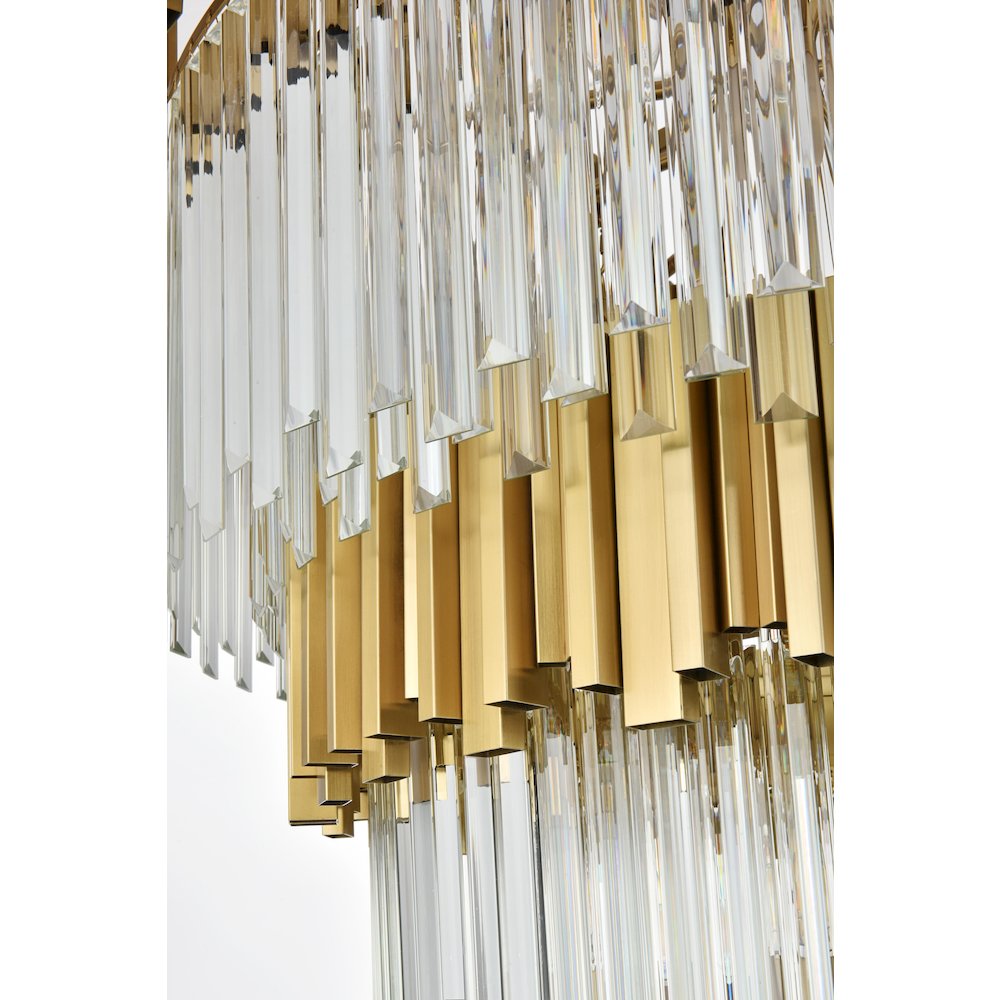 Willow 40 Inch Chandelier In Satin Gold. Picture 6