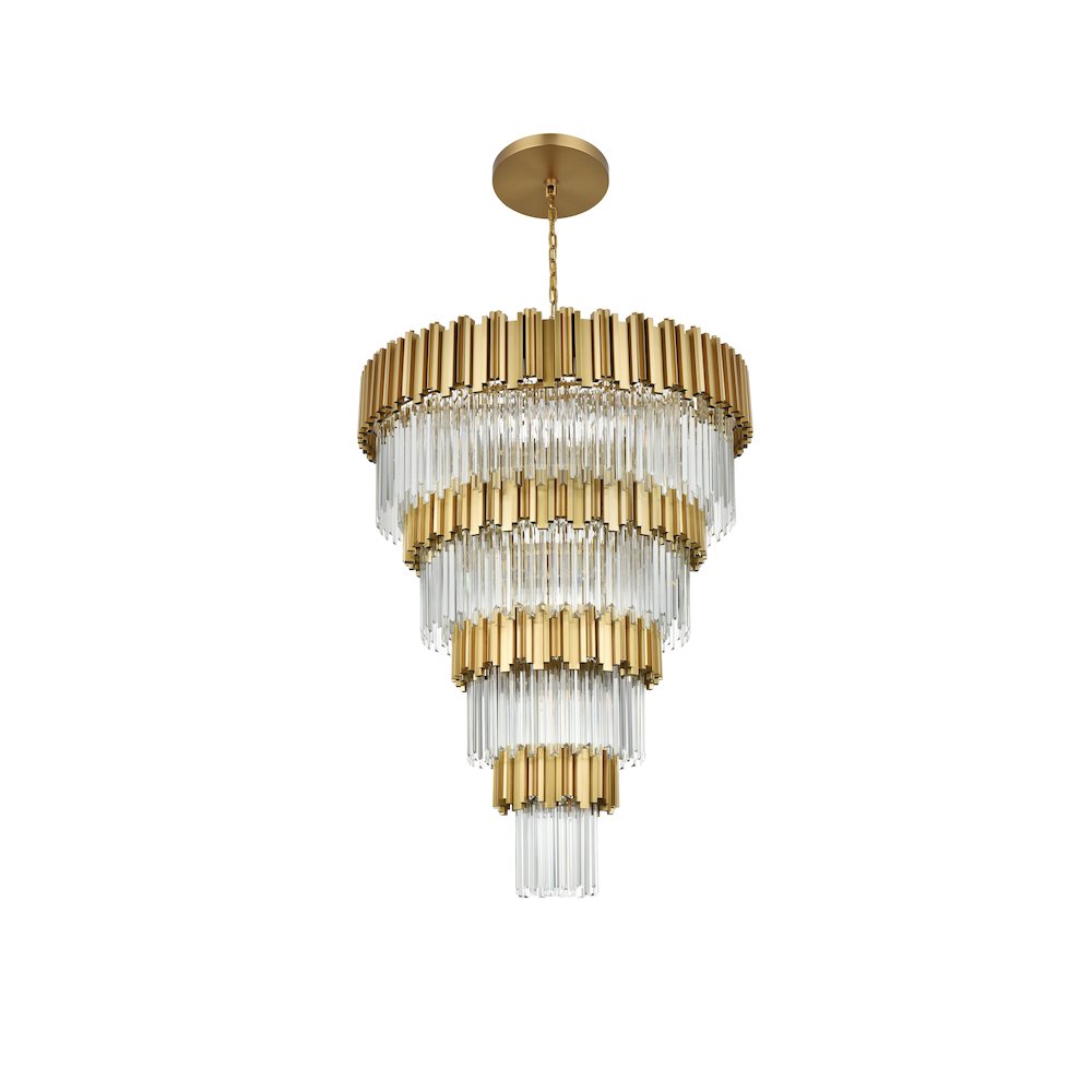 Willow 40 Inch Chandelier In Satin Gold. Picture 7