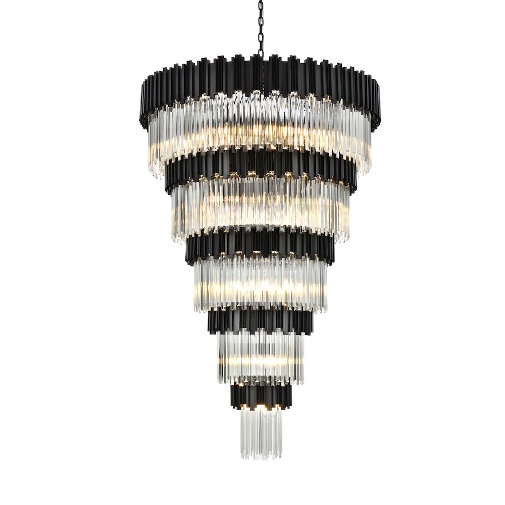 Willow 48 Inch Chandelier In Black. Picture 3