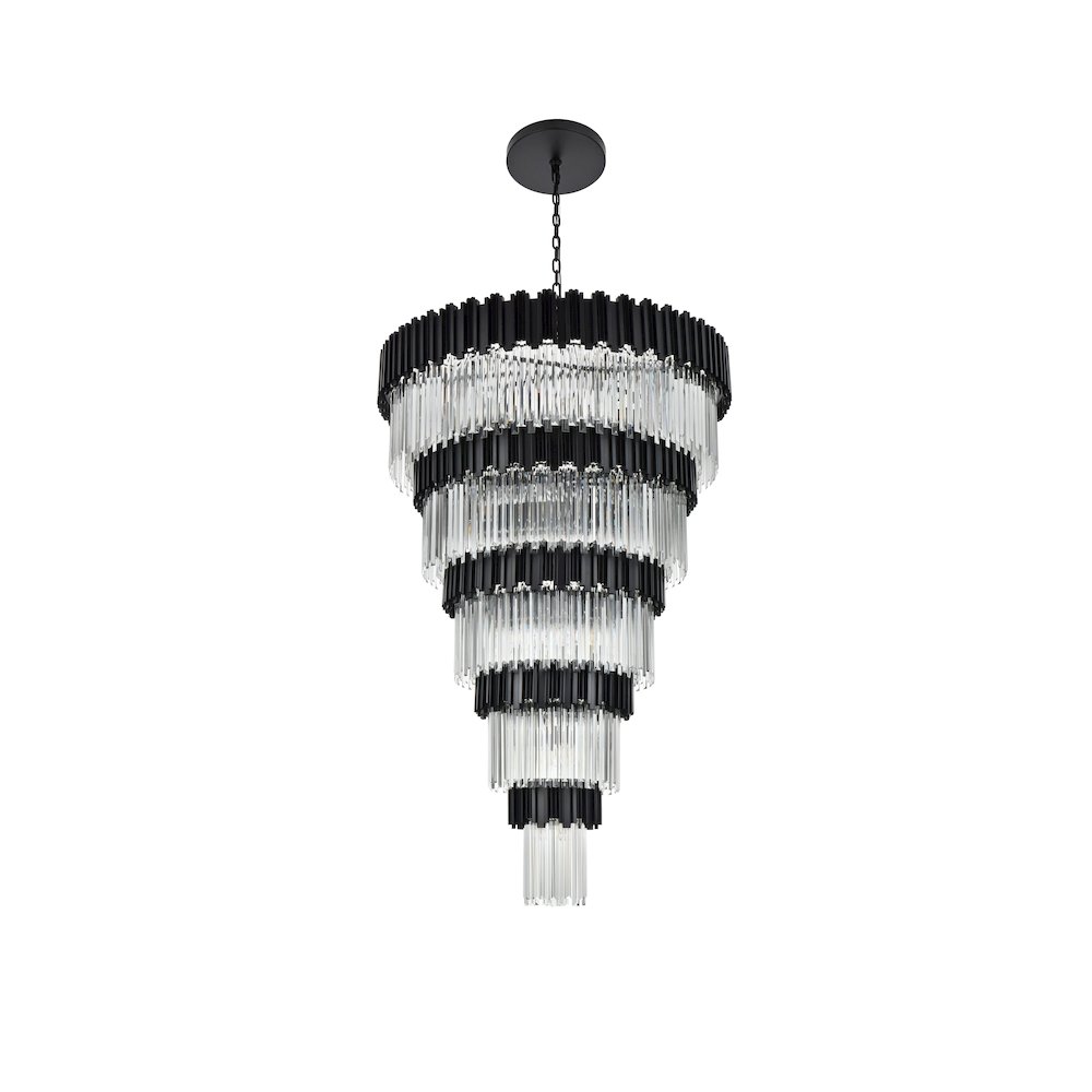 Willow 48 Inch Chandelier In Black. Picture 7
