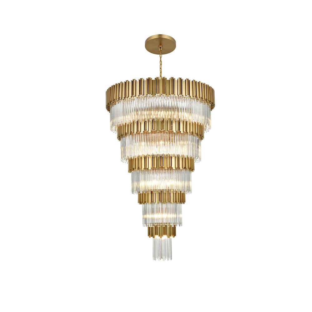 Willow 48 Inch Chandelier In Satin Gold. Picture 1