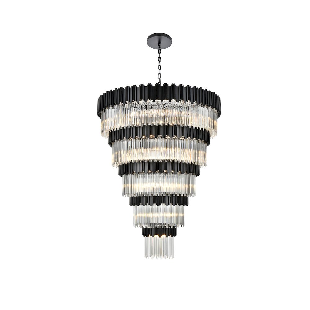 Willow 59 Inch Chandelier In Black. Picture 1