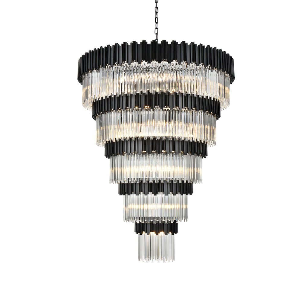 Willow 59 Inch Chandelier In Black. Picture 3