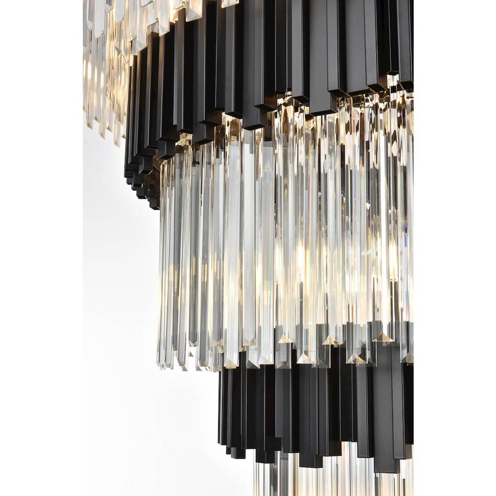 Willow 59 Inch Chandelier In Black. Picture 5