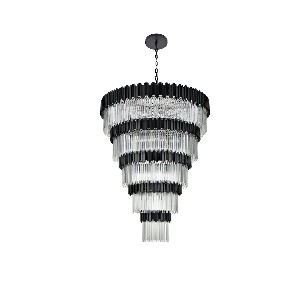 Willow 59 Inch Chandelier In Black. Picture 7