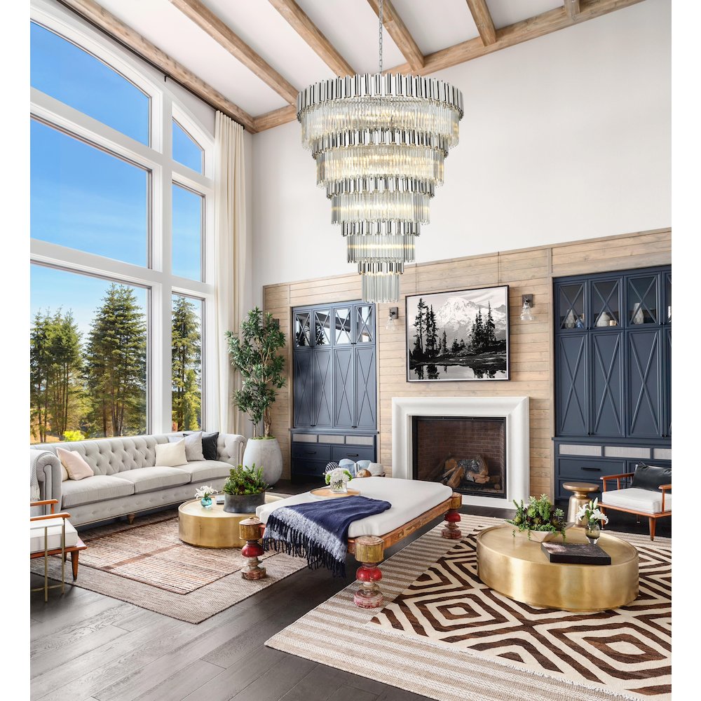 Willow 59 Inch Chandelier In Chrome. Picture 2