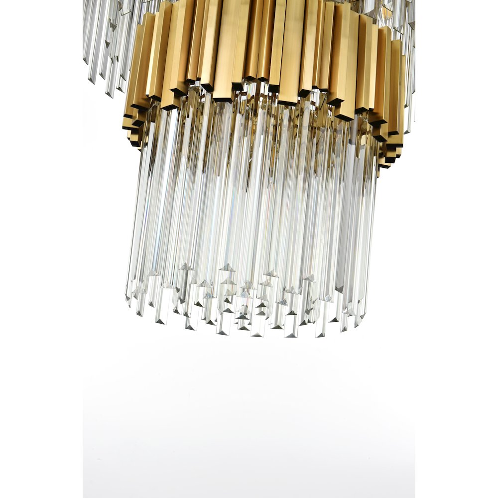 Willow 59 Inch Chandelier In Satin Gold. Picture 4