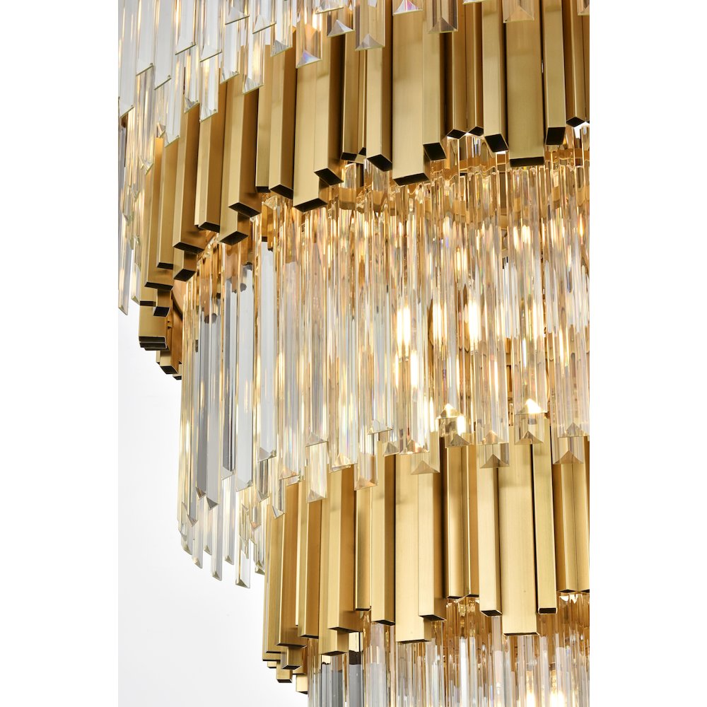 Willow 59 Inch Chandelier In Satin Gold. Picture 5