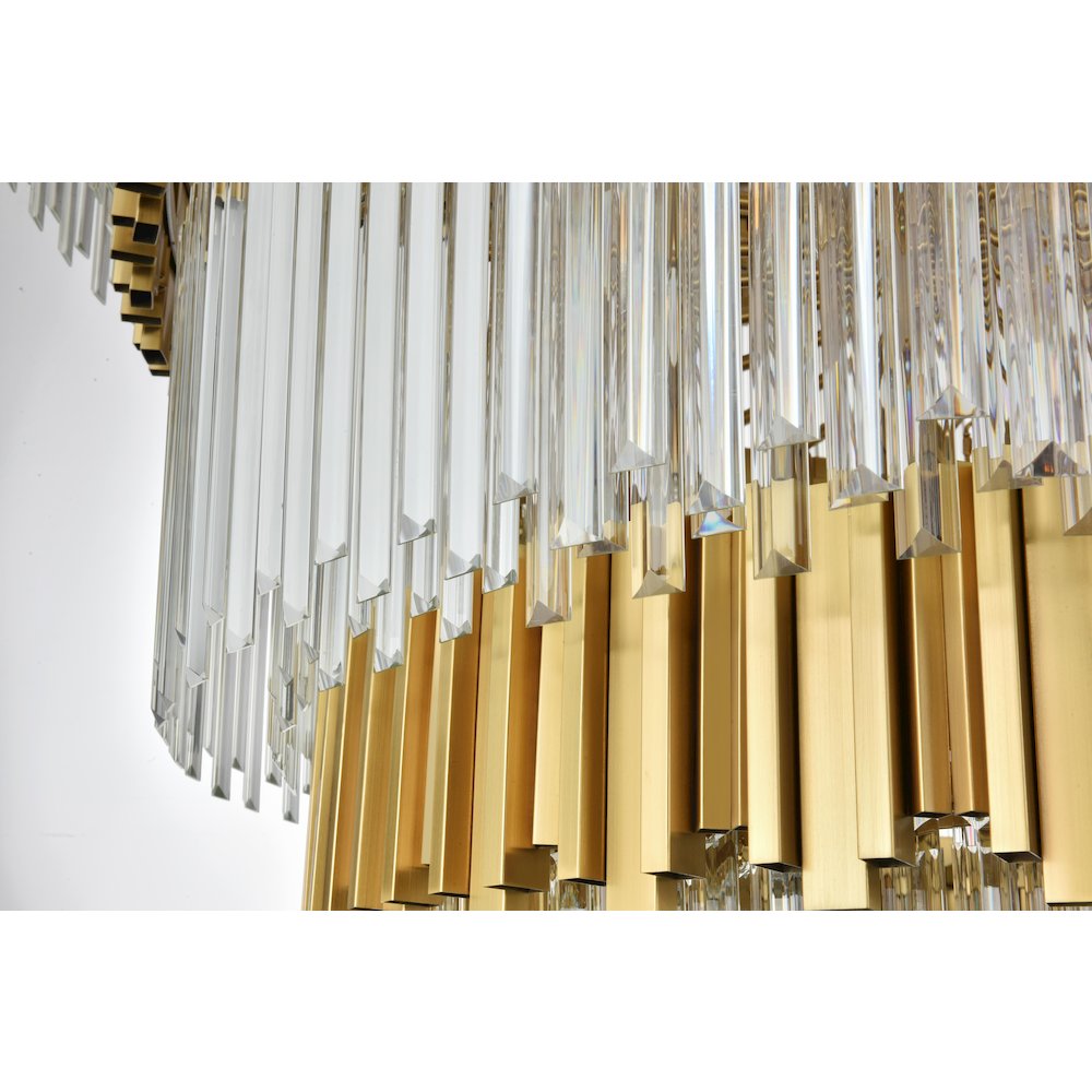 Willow 59 Inch Chandelier In Satin Gold. Picture 6