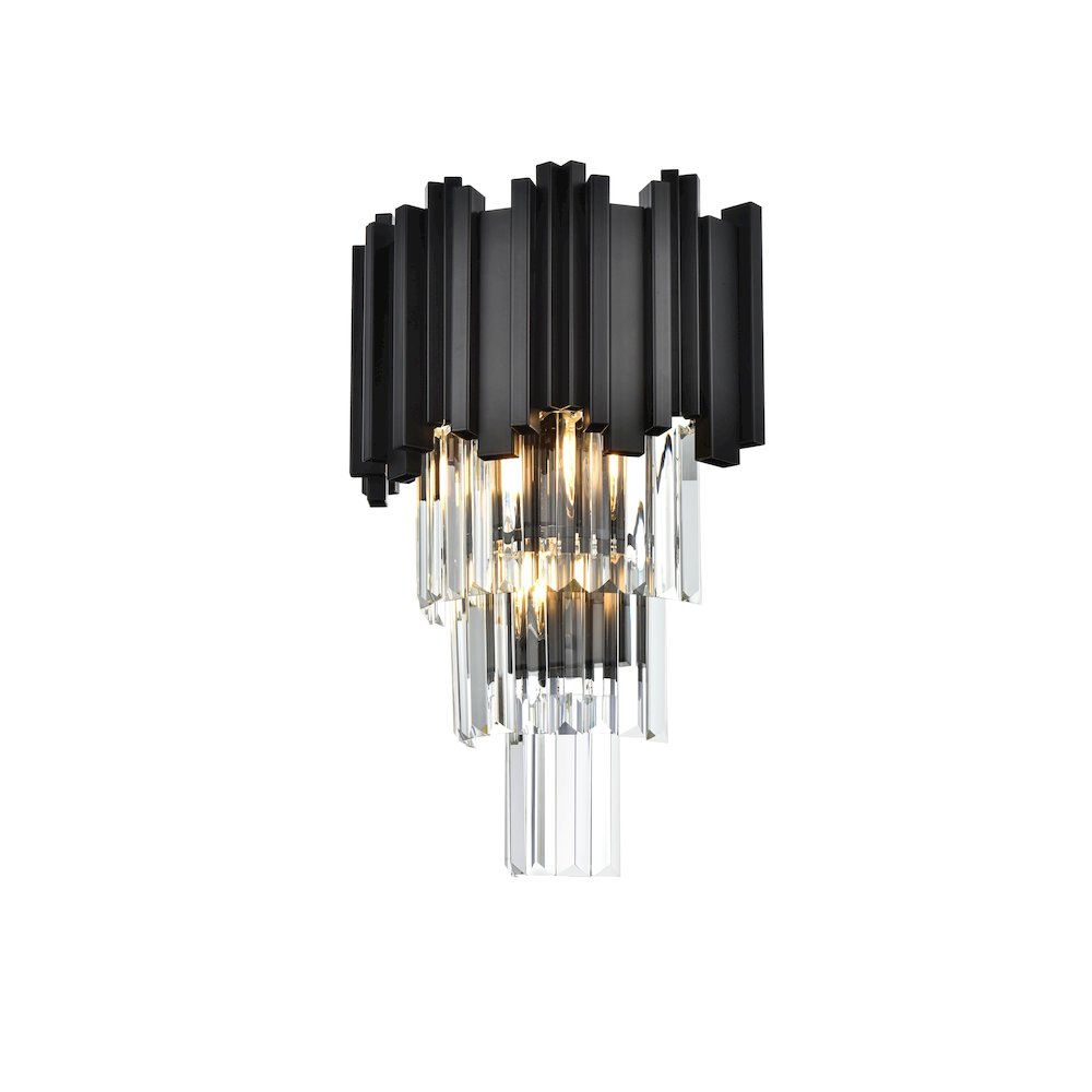 Willow 12 Inch Wall Sconce In Black. Picture 3