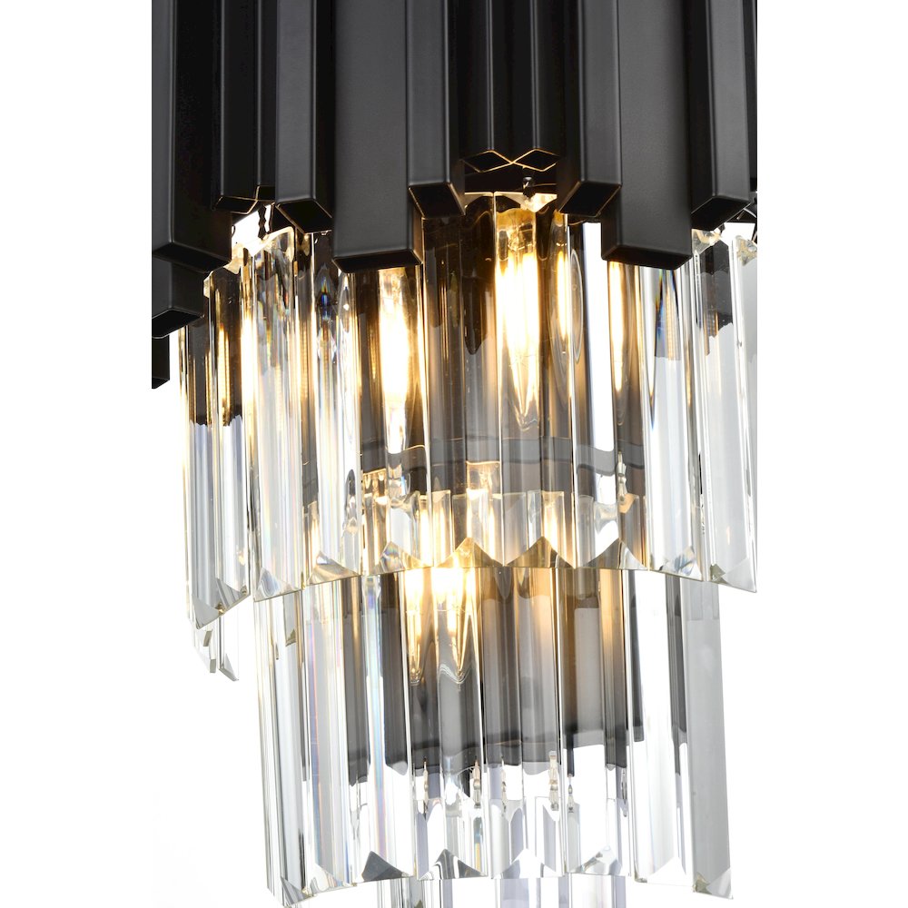 Willow 12 Inch Wall Sconce In Black. Picture 4