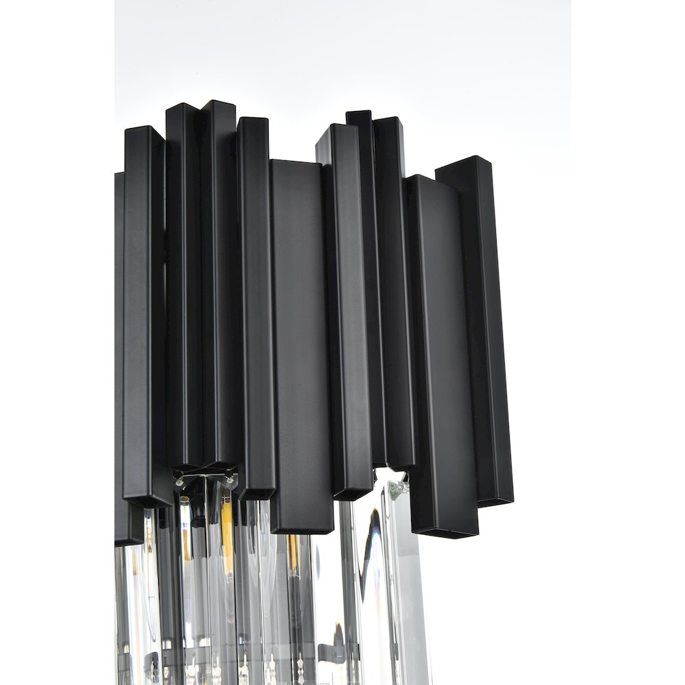 Willow 12 Inch Wall Sconce In Black. Picture 5