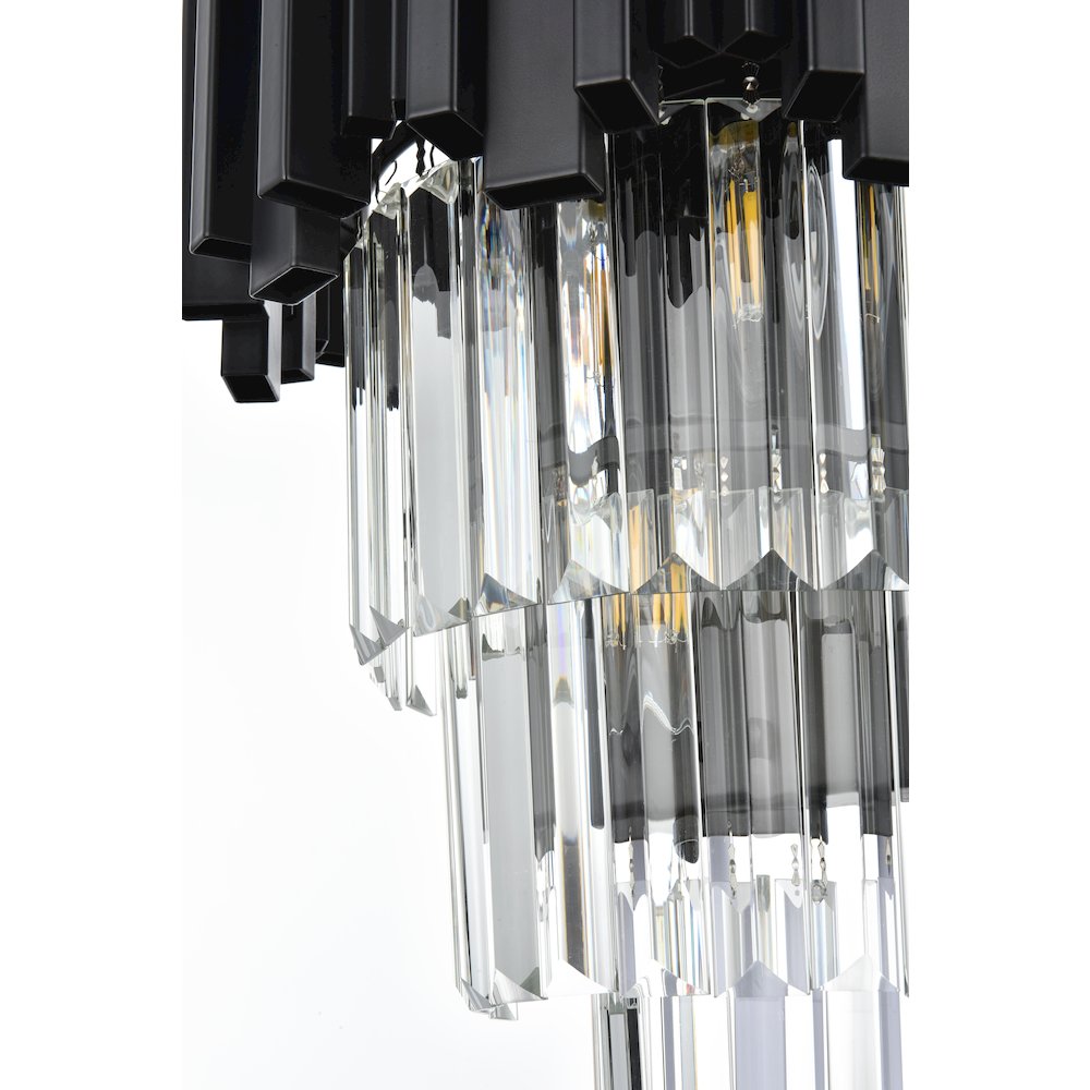 Willow 12 Inch Wall Sconce In Black. Picture 7