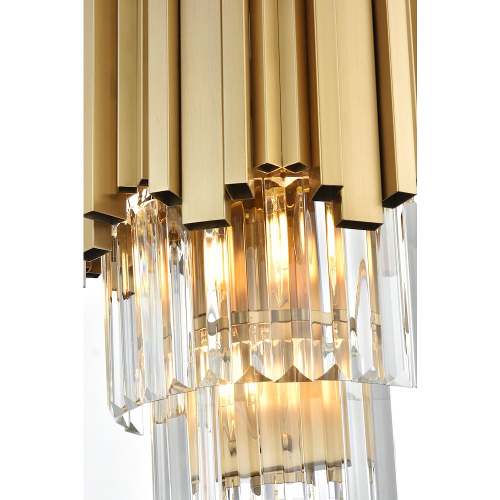 Willow 12 Inch Wall Sconce In Satin Gold. Picture 4