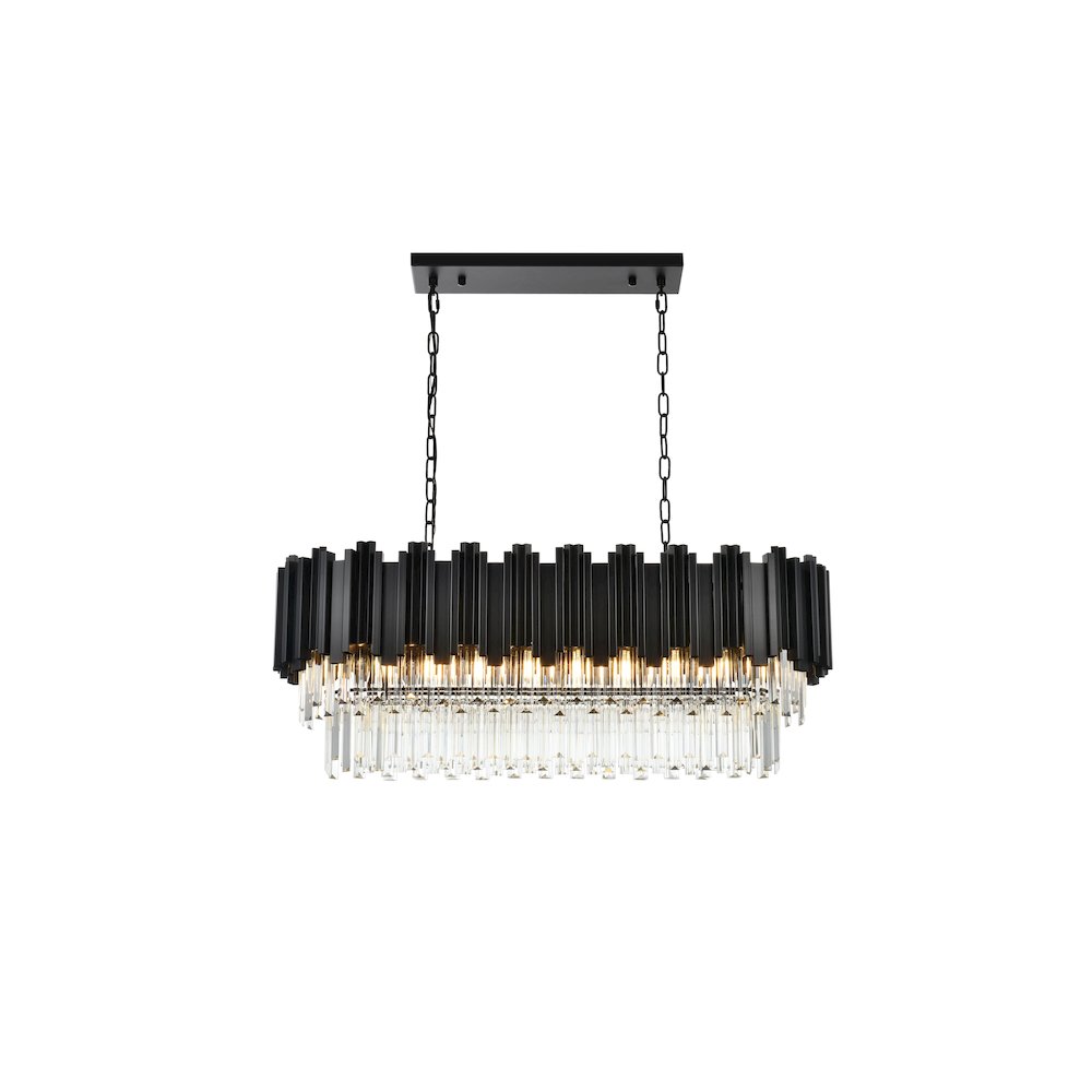 Willow 36 Inch Chandelier In Black. Picture 1