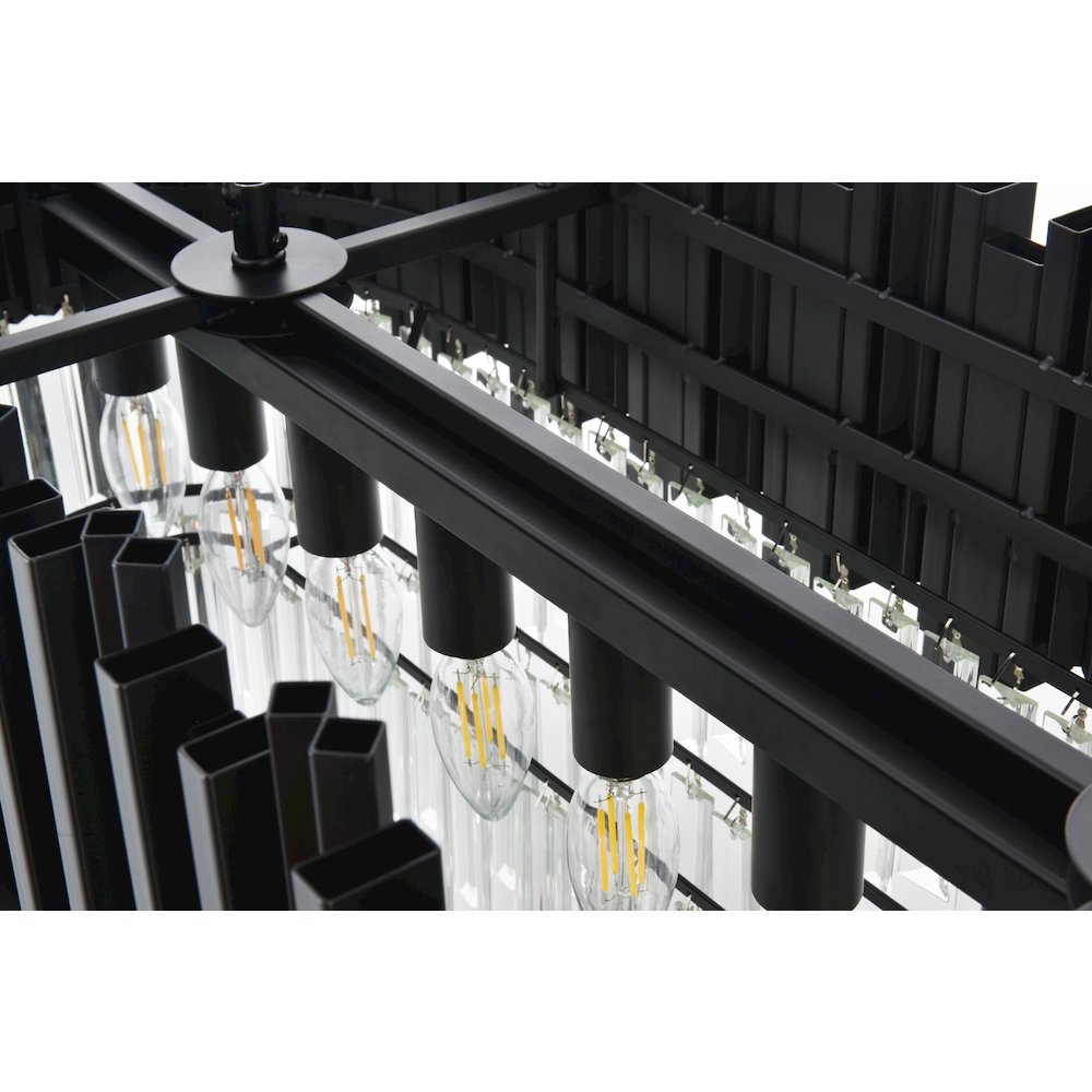 Willow 36 Inch Chandelier In Black. Picture 5