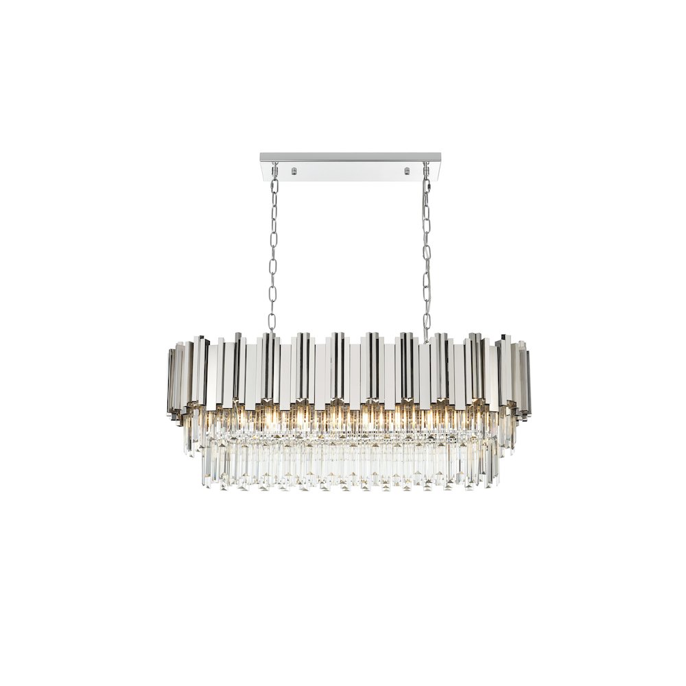 Willow 36 Inch Chandelier In Chrome. Picture 1