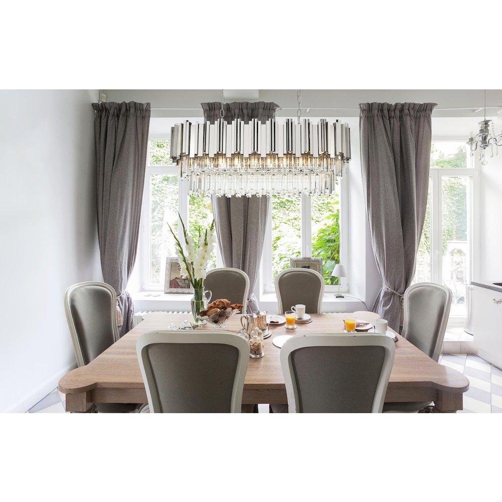 Willow 36 Inch Chandelier In Chrome. Picture 2