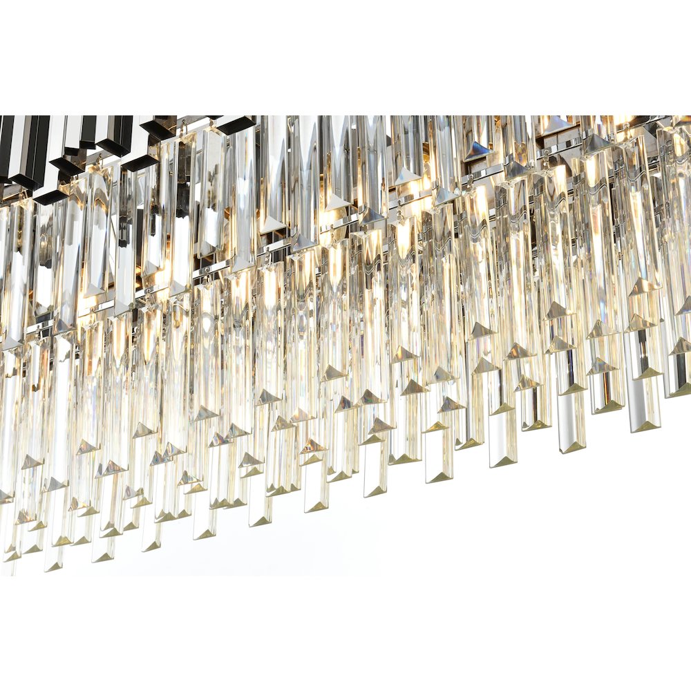 Willow 47 Inch Rectangular Chandelier In Chrome. Picture 4