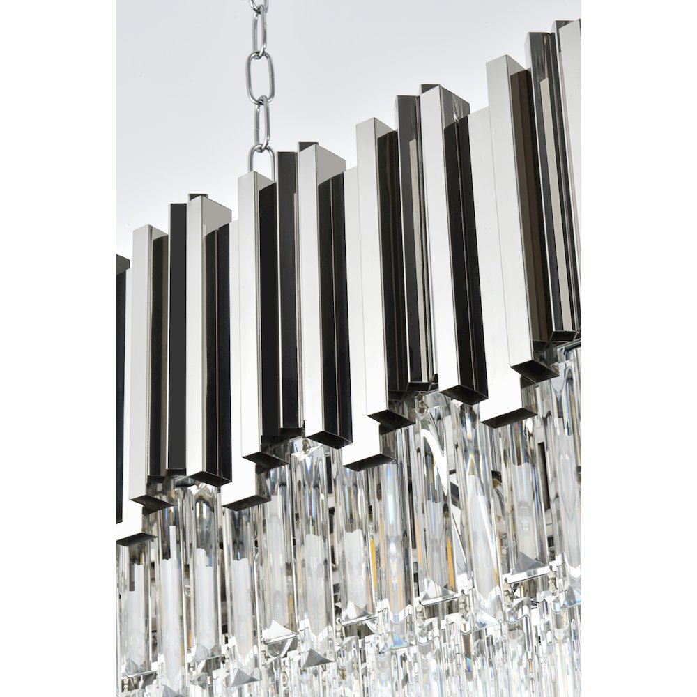 Willow 47 Inch Rectangular Chandelier In Chrome. Picture 5