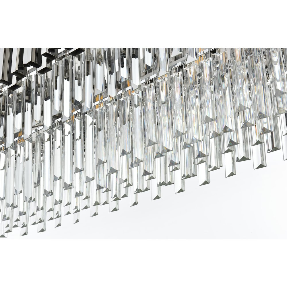 Willow 47 Inch Rectangular Chandelier In Chrome. Picture 6