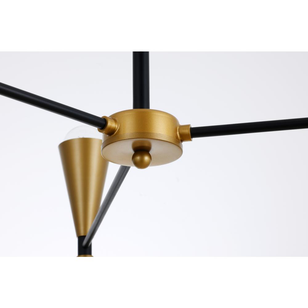 Cade 34 inch pendant in black and brass. Picture 3
