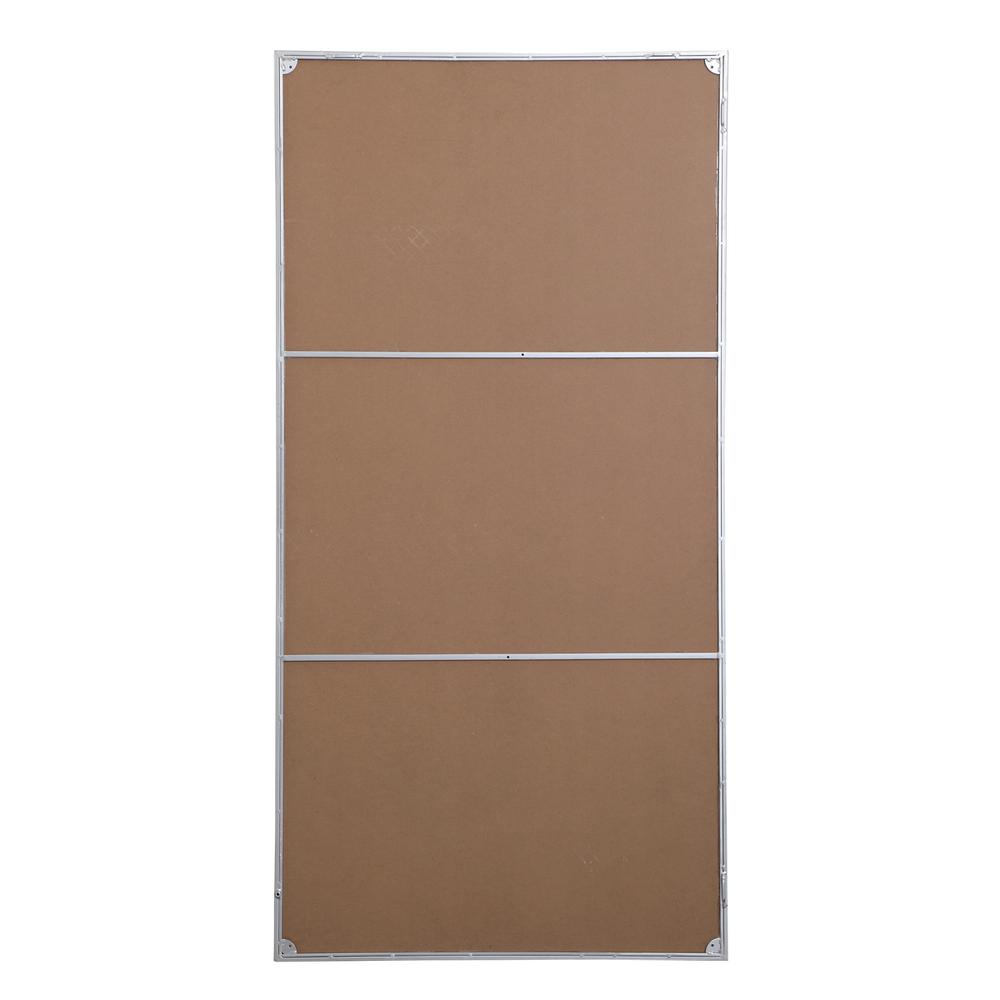 Metal frame rectangle mirror 36 inch in silver. Picture 11