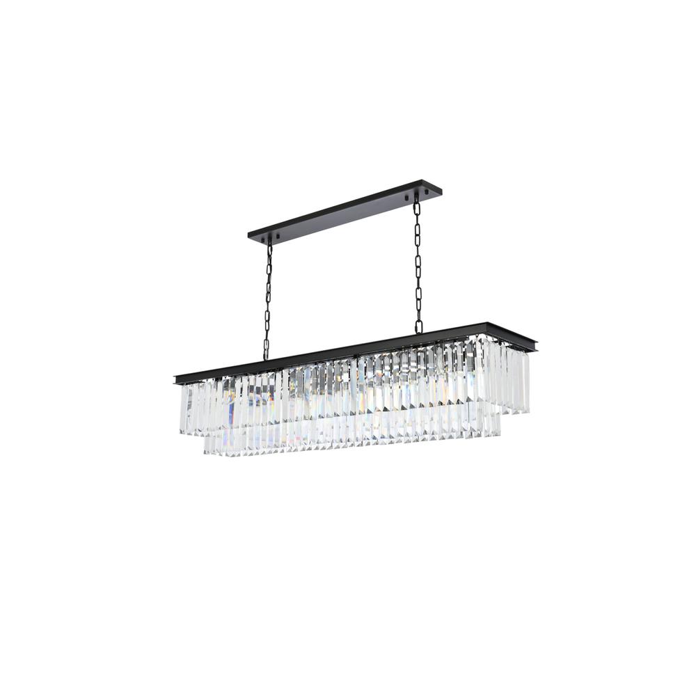 Sydney 12 light Matte Black Chandelier Clear Royal Cut Crystal. Picture 6