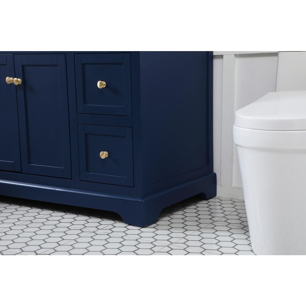 48 inch Single bathroom vanity in blue. Picture 6