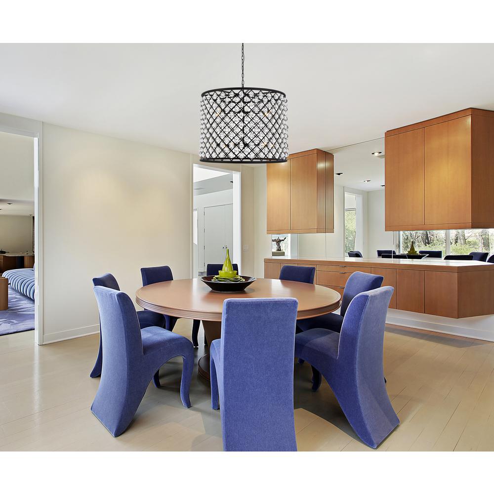 Madison 12 light Matte Black Chandelier Clear Royal Cut Crystal. Picture 8