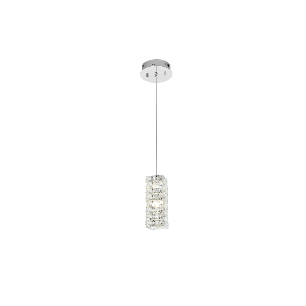 Aston 6.5 inch LED Pendant in Chrome. Picture 1