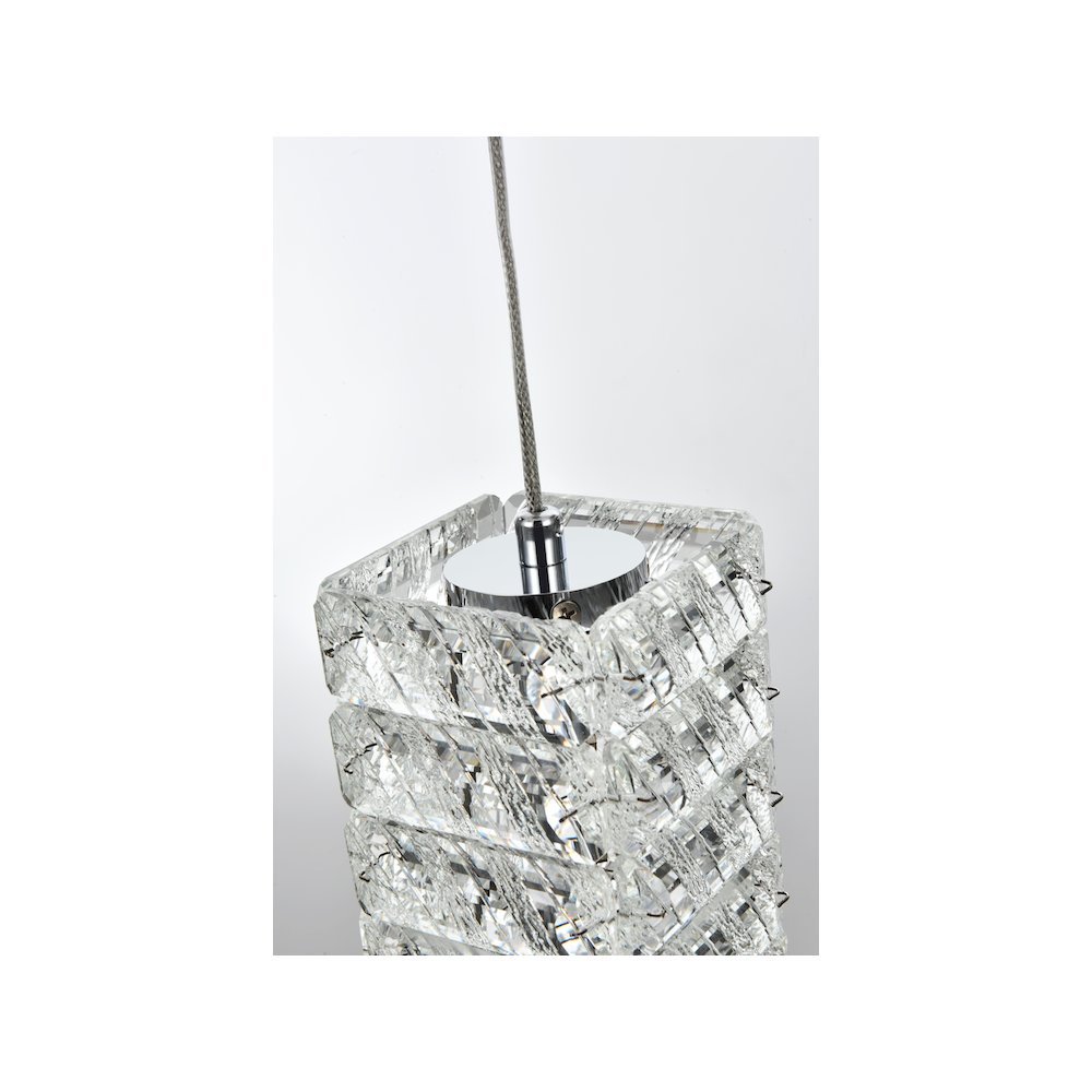 Aston 6.5 inch LED Pendant in Chrome. Picture 9