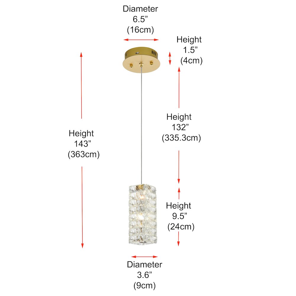 Aston 6.5 inch LED Pendant in Satin Gold. Picture 11