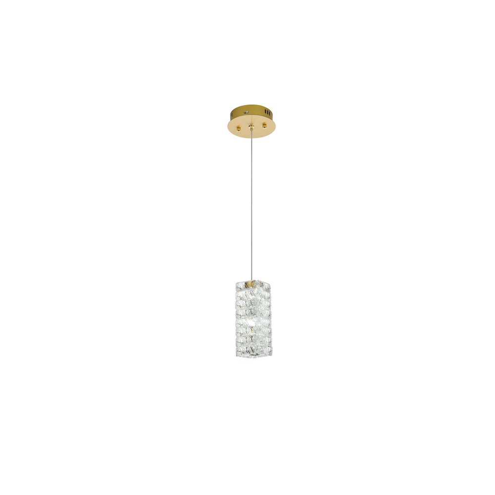 Aston 6.5 inch LED Pendant in Satin Gold. Picture 4