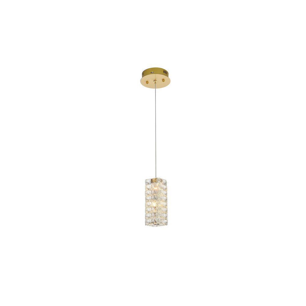 Aston 6.5 inch LED Pendant in Satin Gold. Picture 5