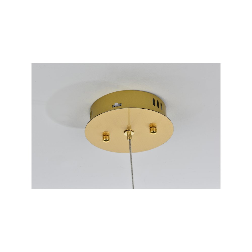 Aston 6.5 inch LED Pendant in Satin Gold. Picture 8