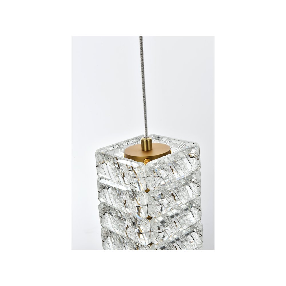 Aston 6.5 inch LED Pendant in Satin Gold. Picture 9