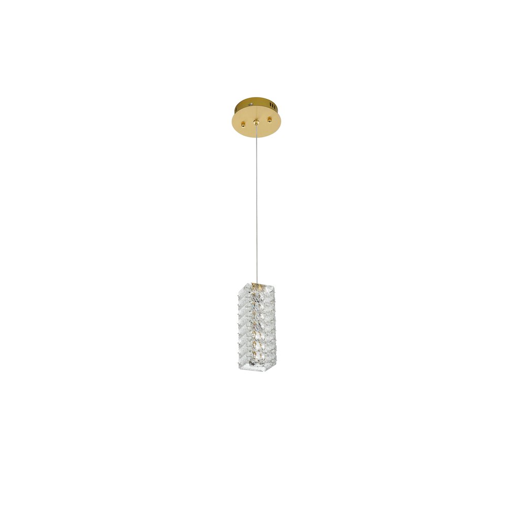 Aston 6.5 inch LED Pendant in Satin Gold. Picture 10