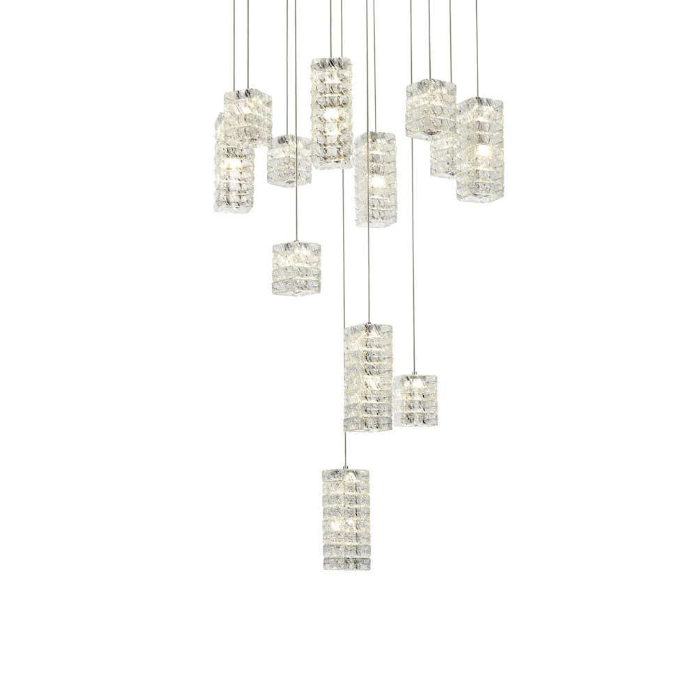 Aston 28 inch LED Pendant in Chrome. Picture 3