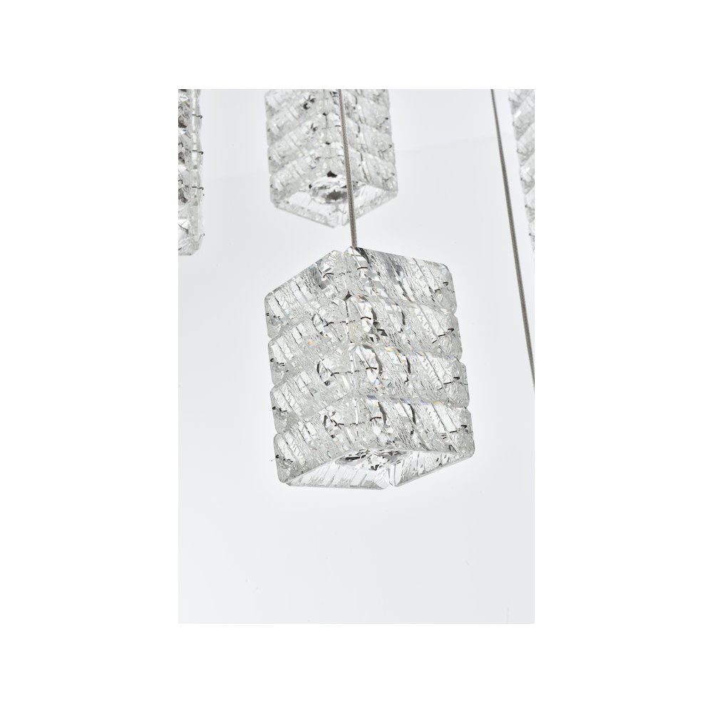 Aston 28 inch LED Pendant in Chrome. Picture 6