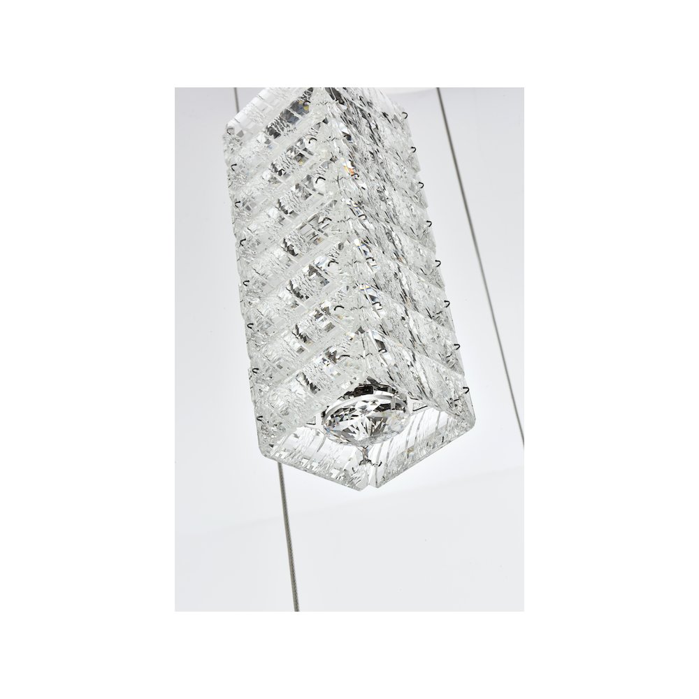 Aston 28 inch LED Pendant in Chrome. Picture 8
