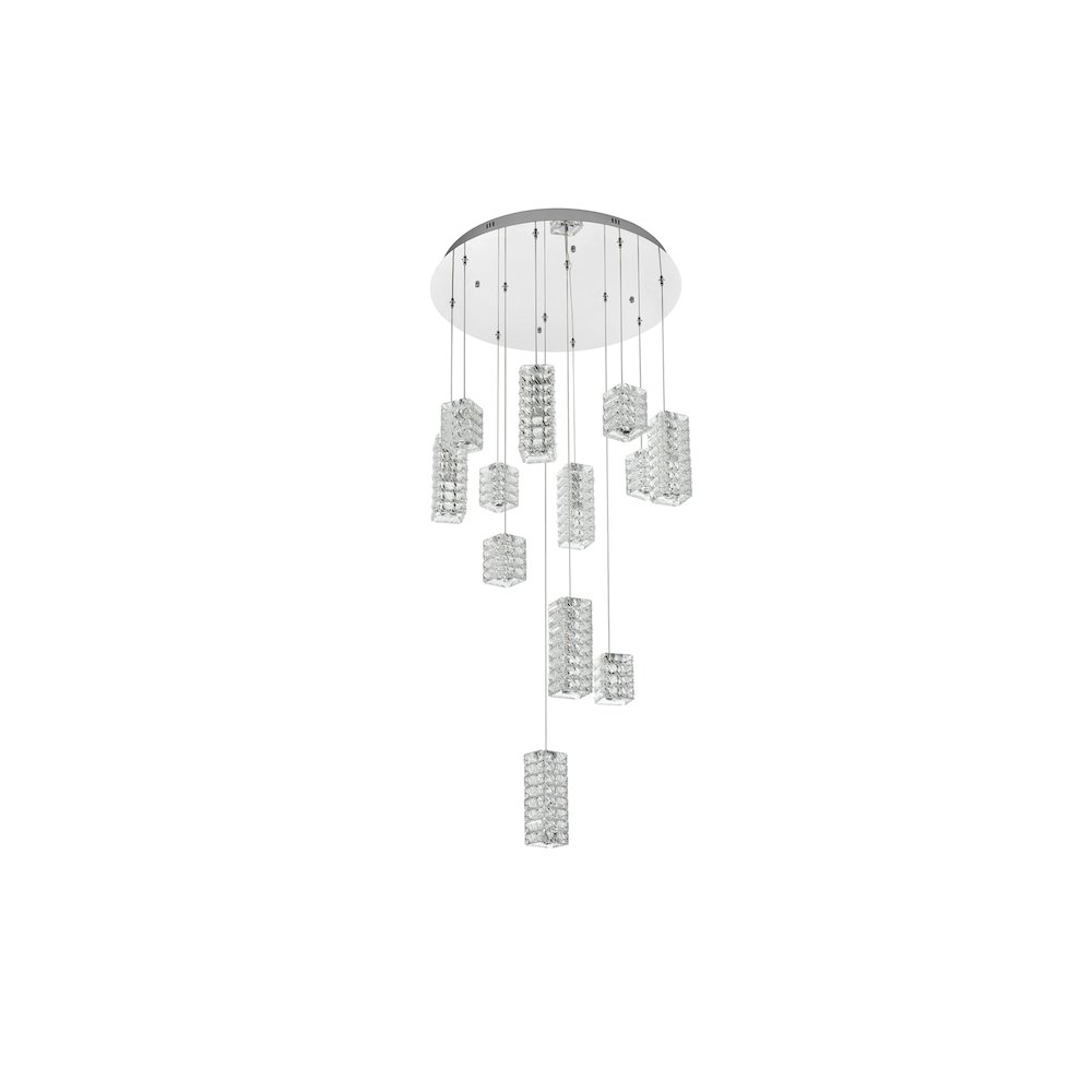 Aston 28 inch LED Pendant in Chrome. Picture 10