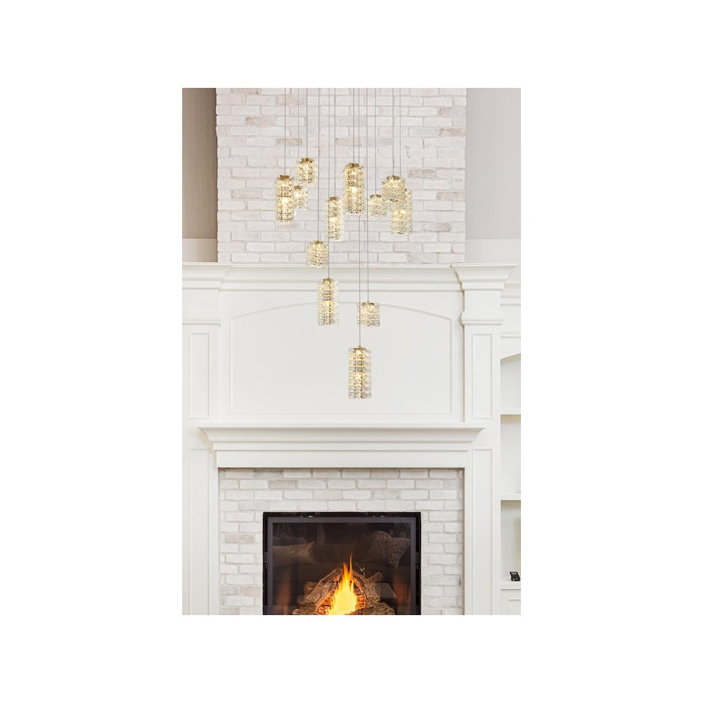 Aston 28 inch LED Pendant in Satin Gold. Picture 2