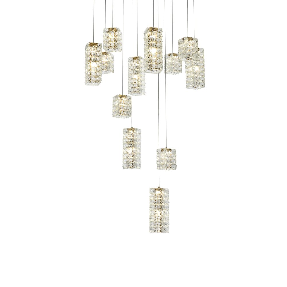 Aston 28 inch LED Pendant in Satin Gold. Picture 3