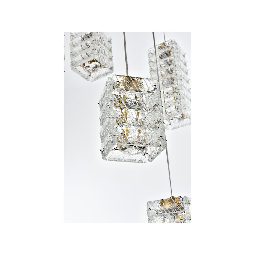 Aston 28 inch LED Pendant in Satin Gold. Picture 6