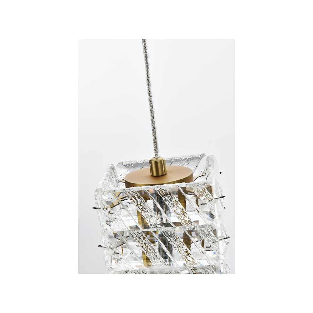 Aston 28 inch LED Pendant in Satin Gold. Picture 7