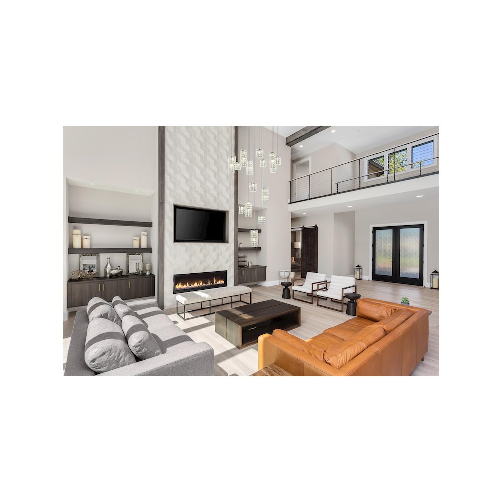 Aston 32 inch LED Pendant in Chrome. Picture 12