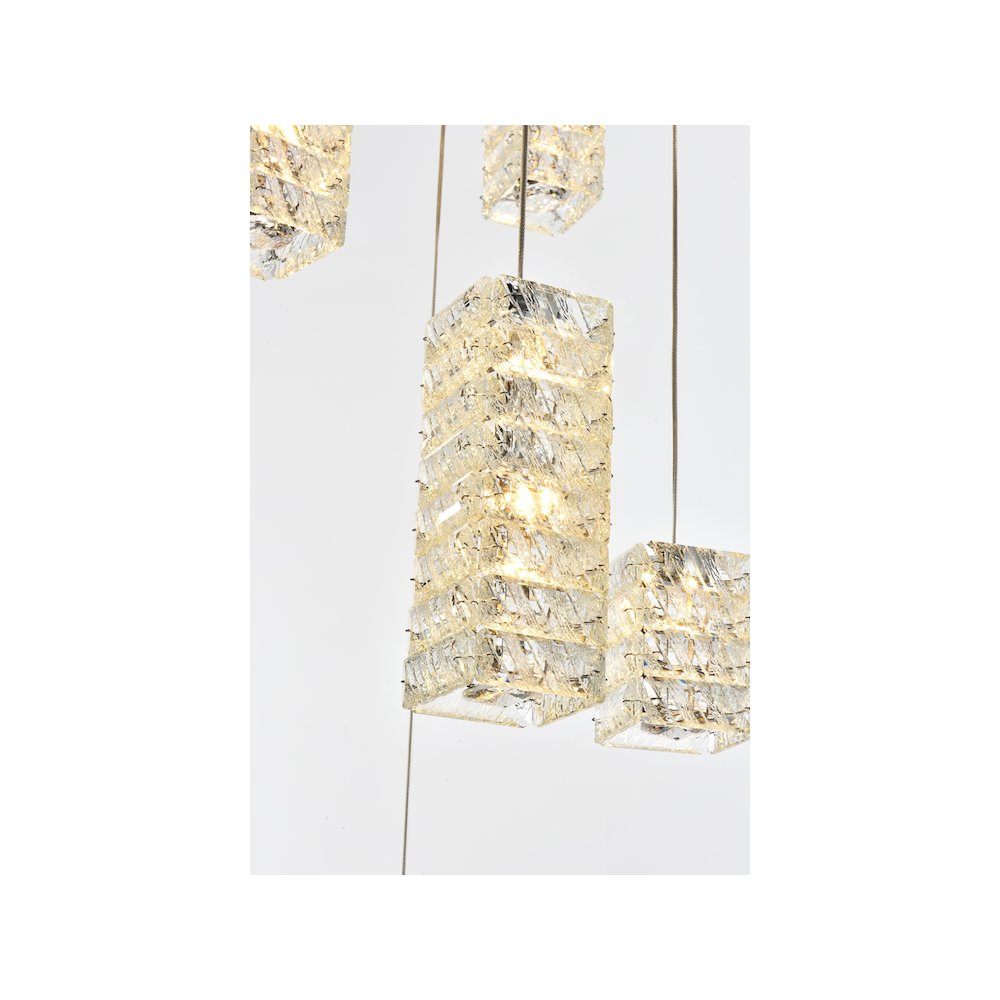 Aston 32 inch LED Pendant in Chrome. Picture 6