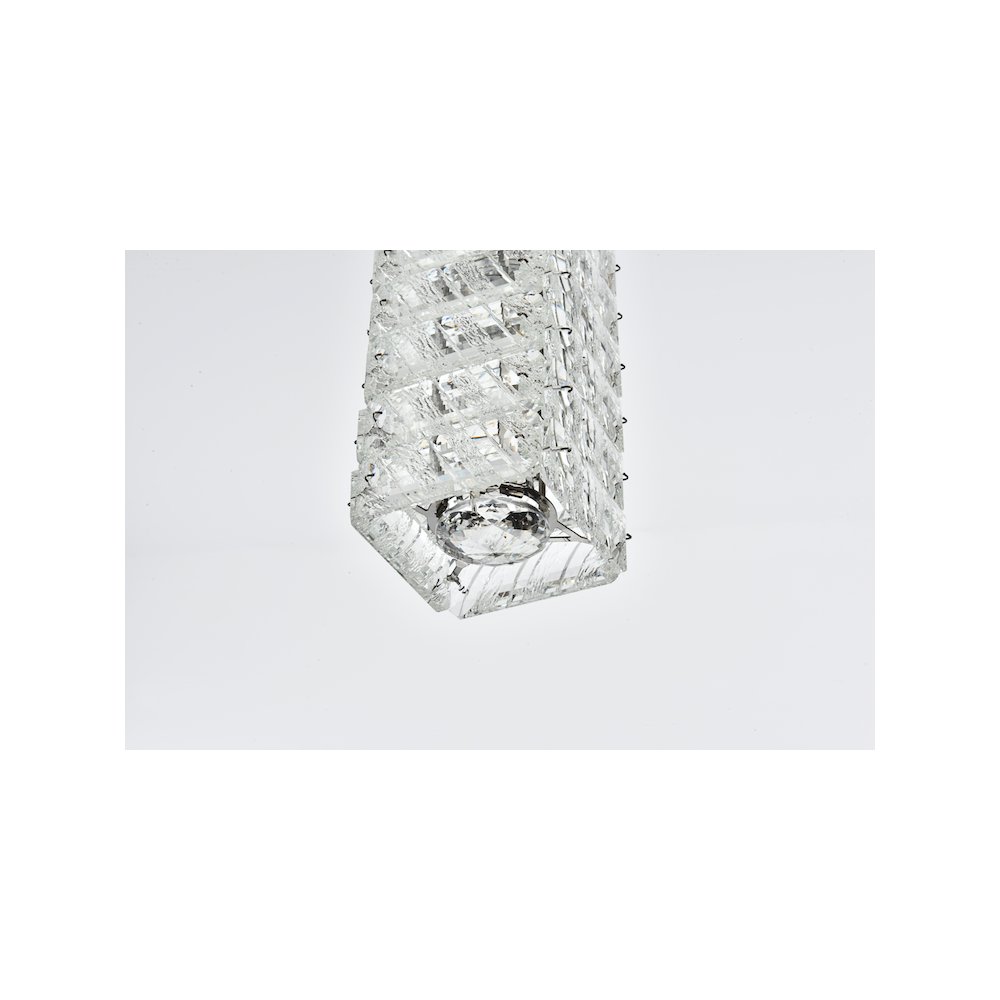 Aston 32 inch LED Pendant in Chrome. Picture 8