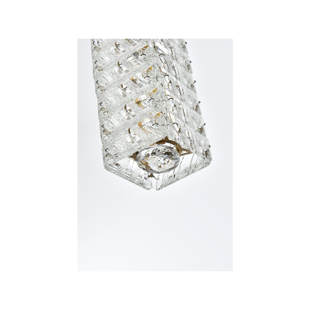 Aston 16 inch LED Pendant in Satin Gold. Picture 6